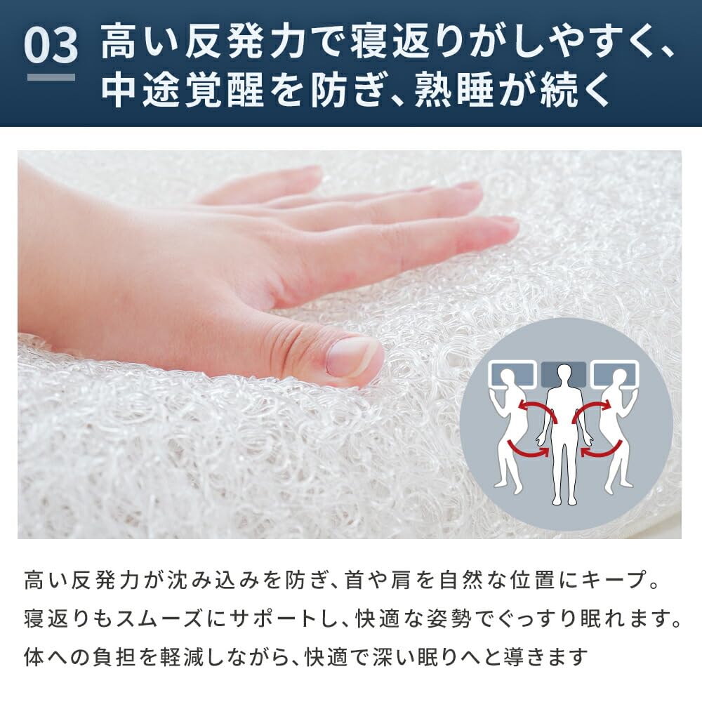 Amazon｜枕 傾斜枕 高反発 【幅広くやさしく首・肩にフィット】 50